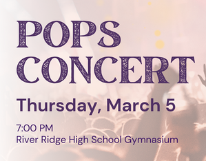 Pops Concert, Thursday, March 5 at 7:00 PM
